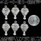 Antiqued Silver Plated Brass Hot Air Balloon Charms - Set of Six - S-C38